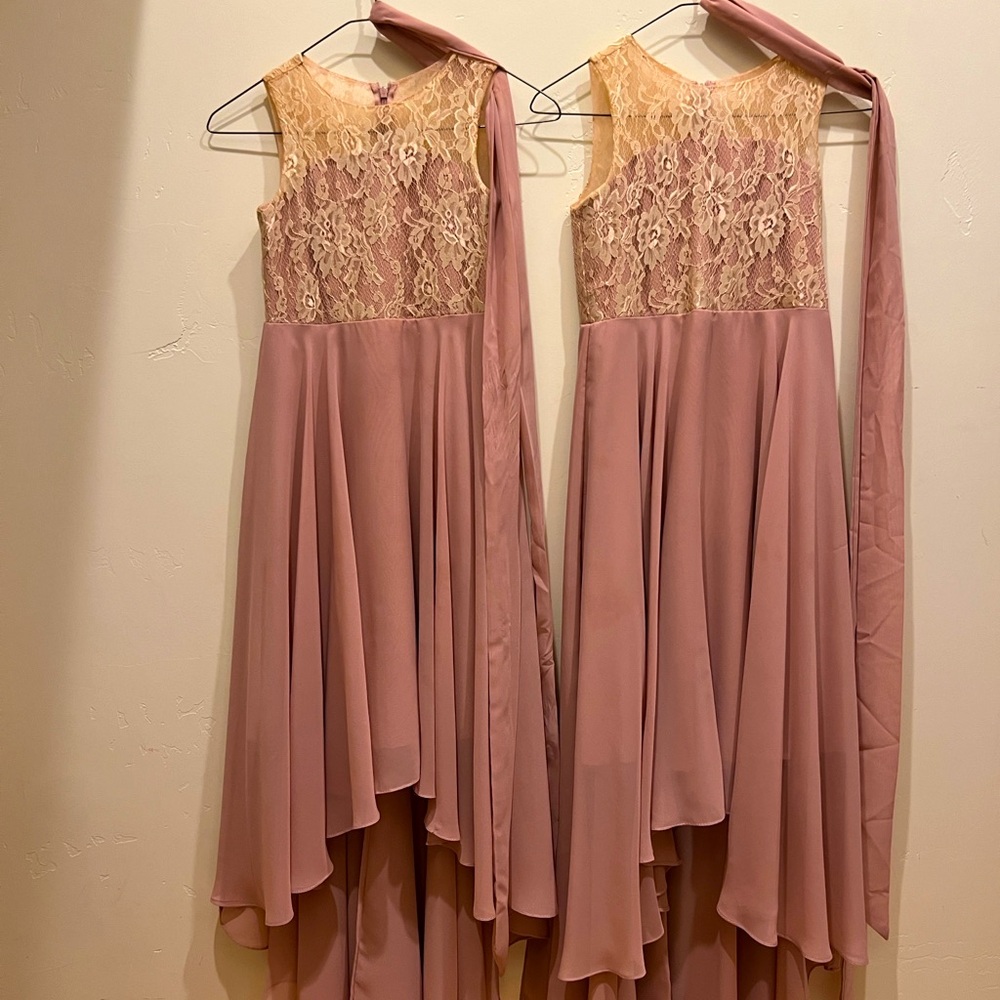 JJ’s House Flower Girl Dresses in Dusty Rose
